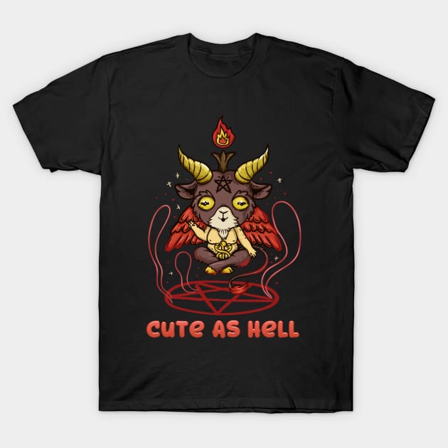 Cute as Hell - anime kawaii Baphomet T-Shirt T-Shirt by biNutz